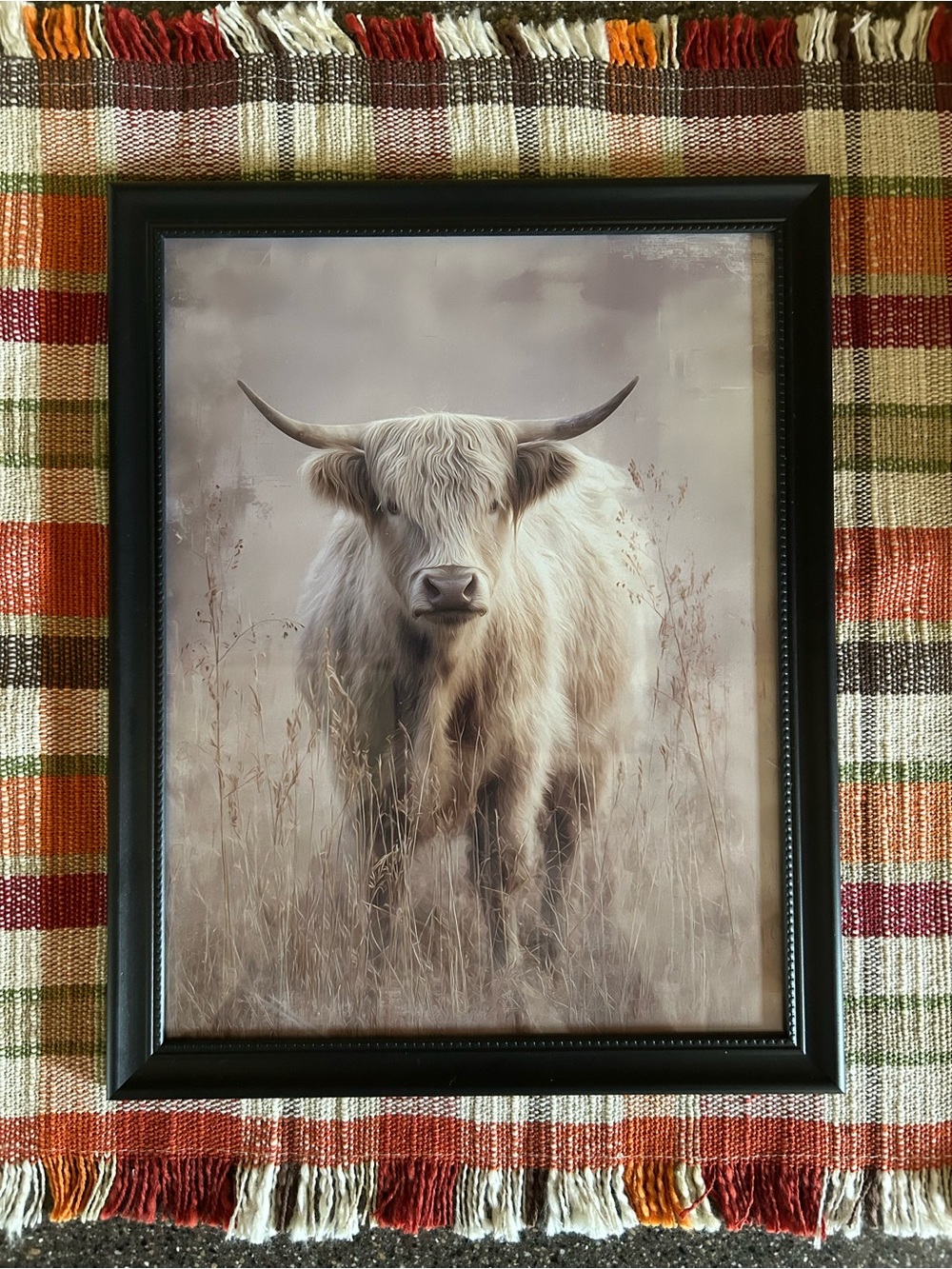 Highland Cow Framed Wall Art 12”x9.5”